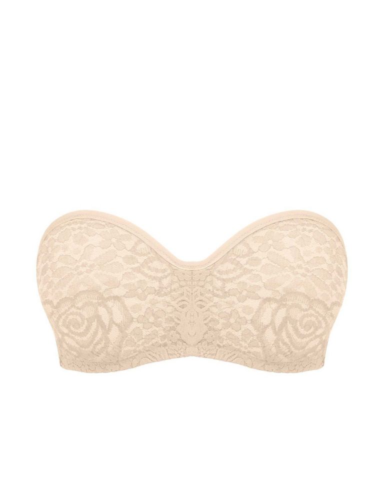 Halo Floral Lace Wired Strapless Bra 2 of 8