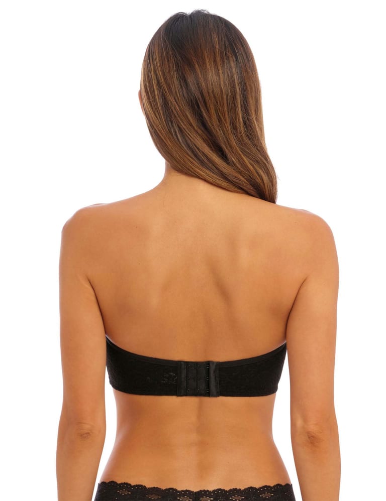 Lace back hot sale strapless bra