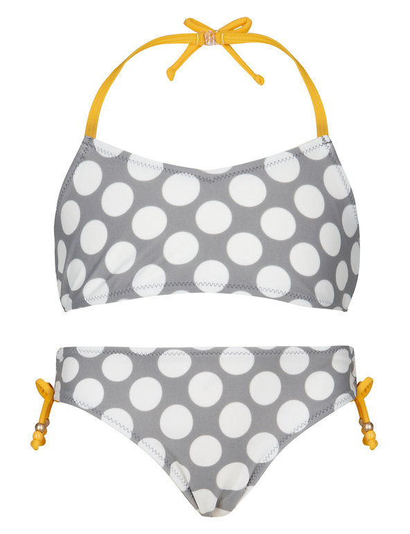 Halterneck Spotted Bikini with Chlorine Resistant (5-14 Years) Image 1 of 2