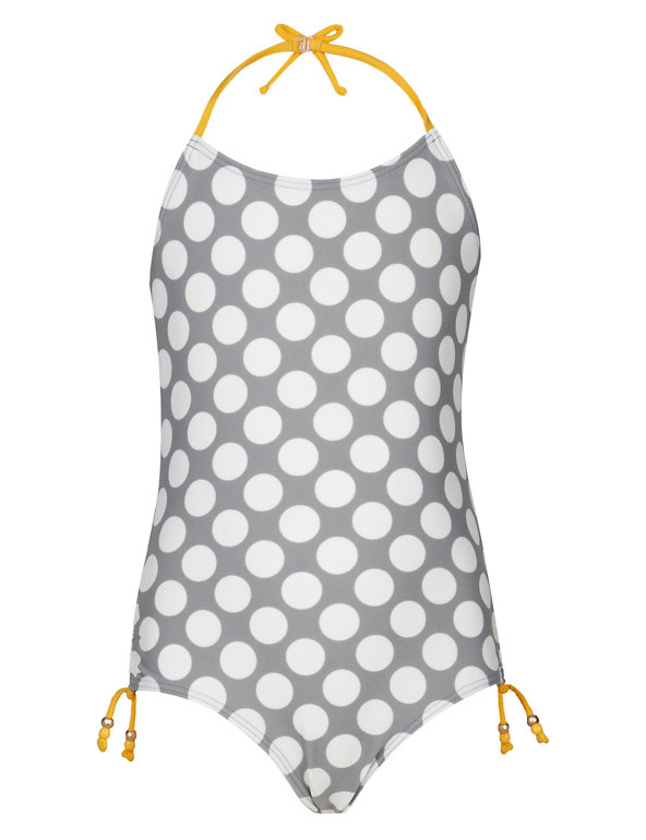 Halterneck Spotted Swimsuit with Chlorine Resistant (5-14 Years) Image 1 of 2