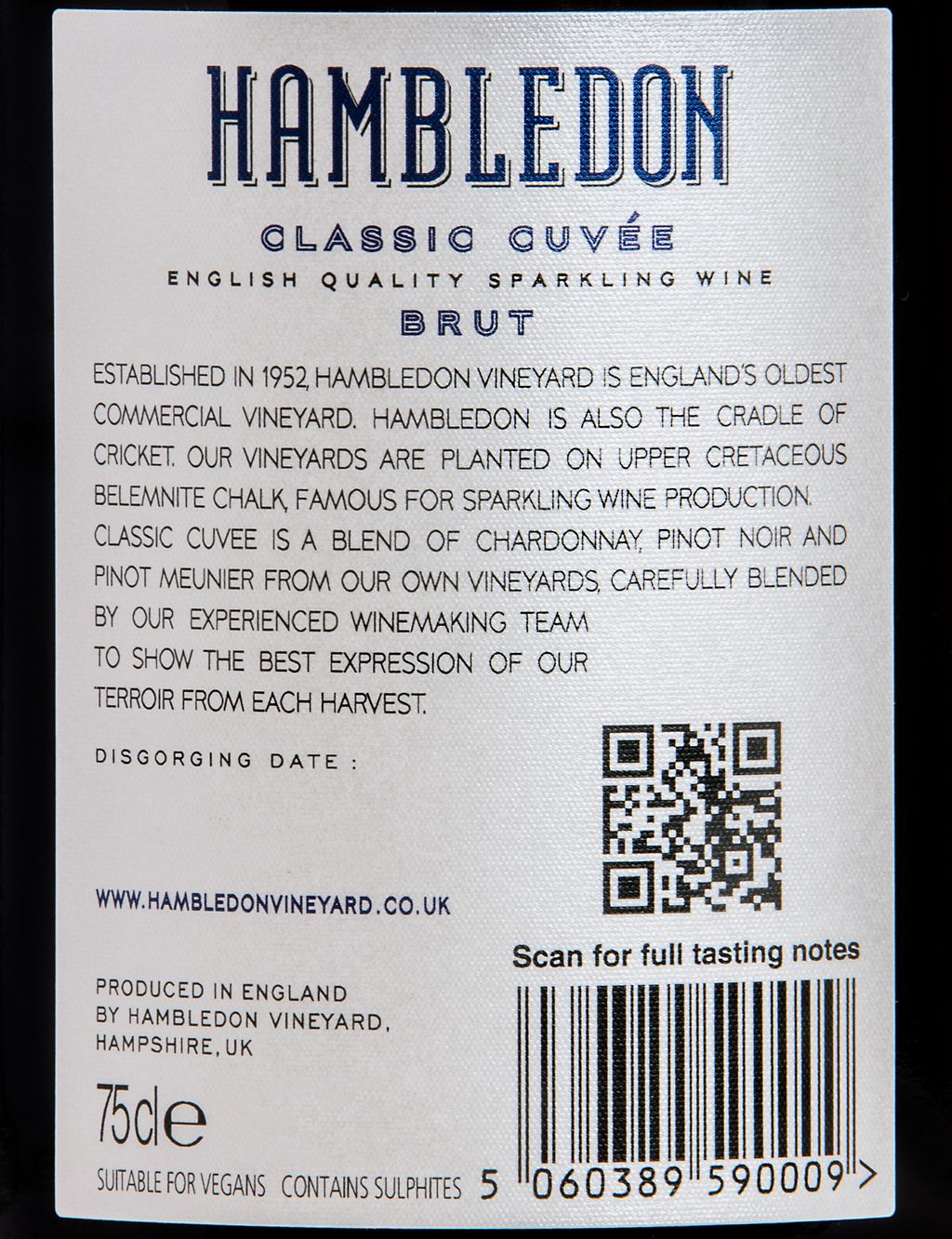 Hambledon Classic Cuvée Brut - Single Bottle 2 of 2