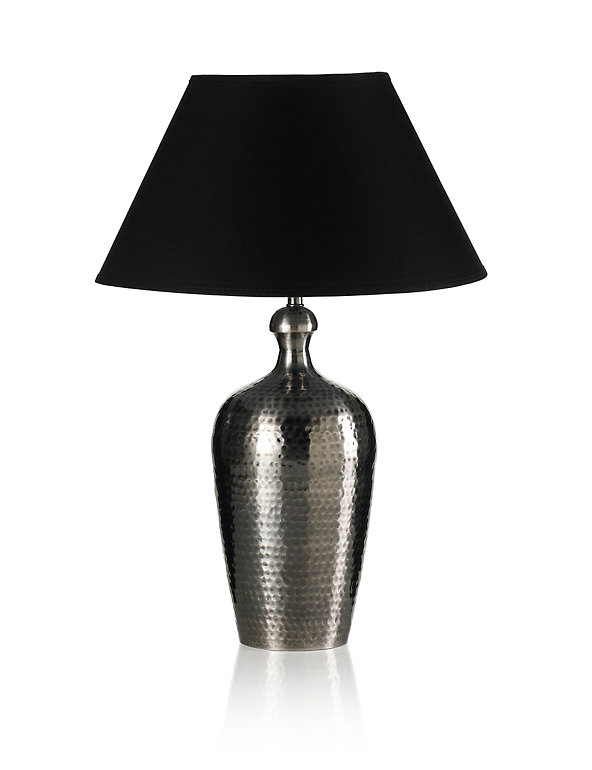 Hammered Metal Large Table Lamp M S, Large Hammered Brass Table Lamp