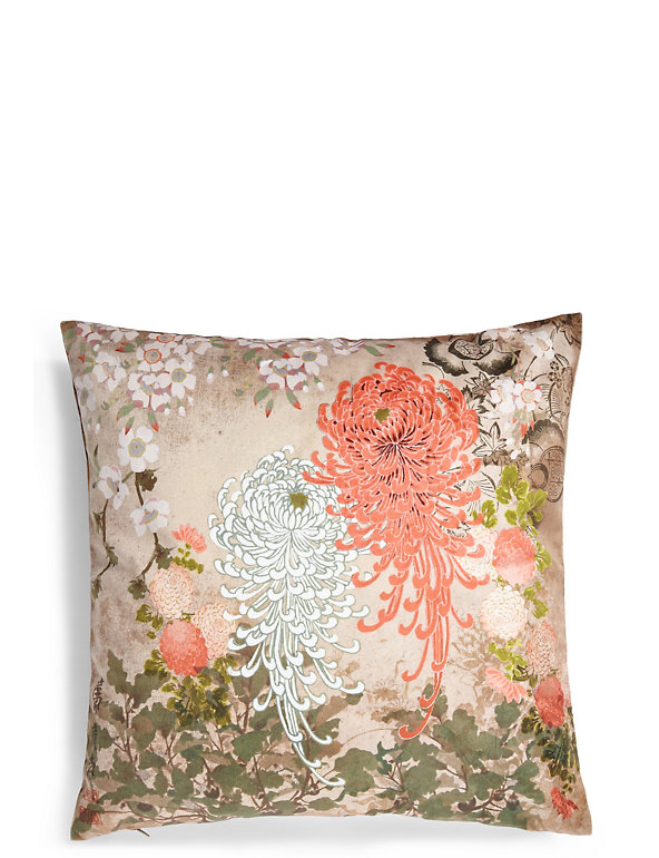 Hana Floral Print Cushion Image 1 of 2