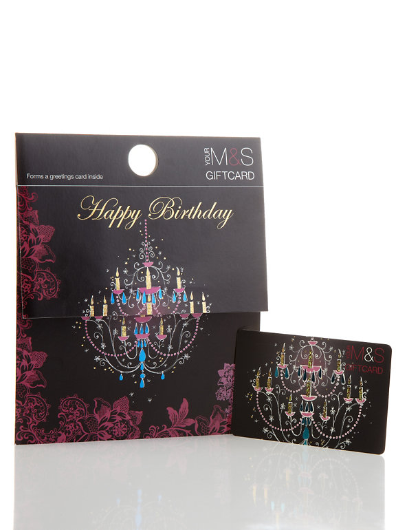 Happy Birthday Chandelier Gift Card Image 1 of 2