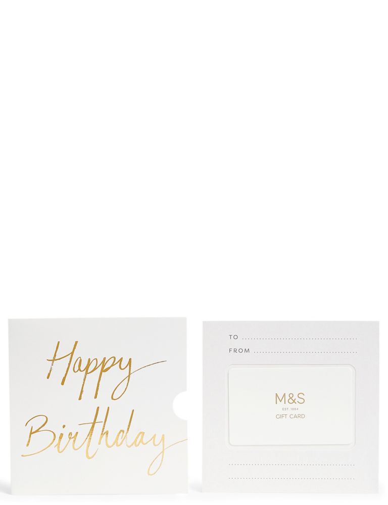 Happy Birthday Gold Gift Card 2 of 4