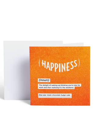 Happy Dictionary Definition Card M&S