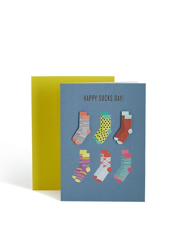 Happy Socks Day Birthday Card Image 1 of 2