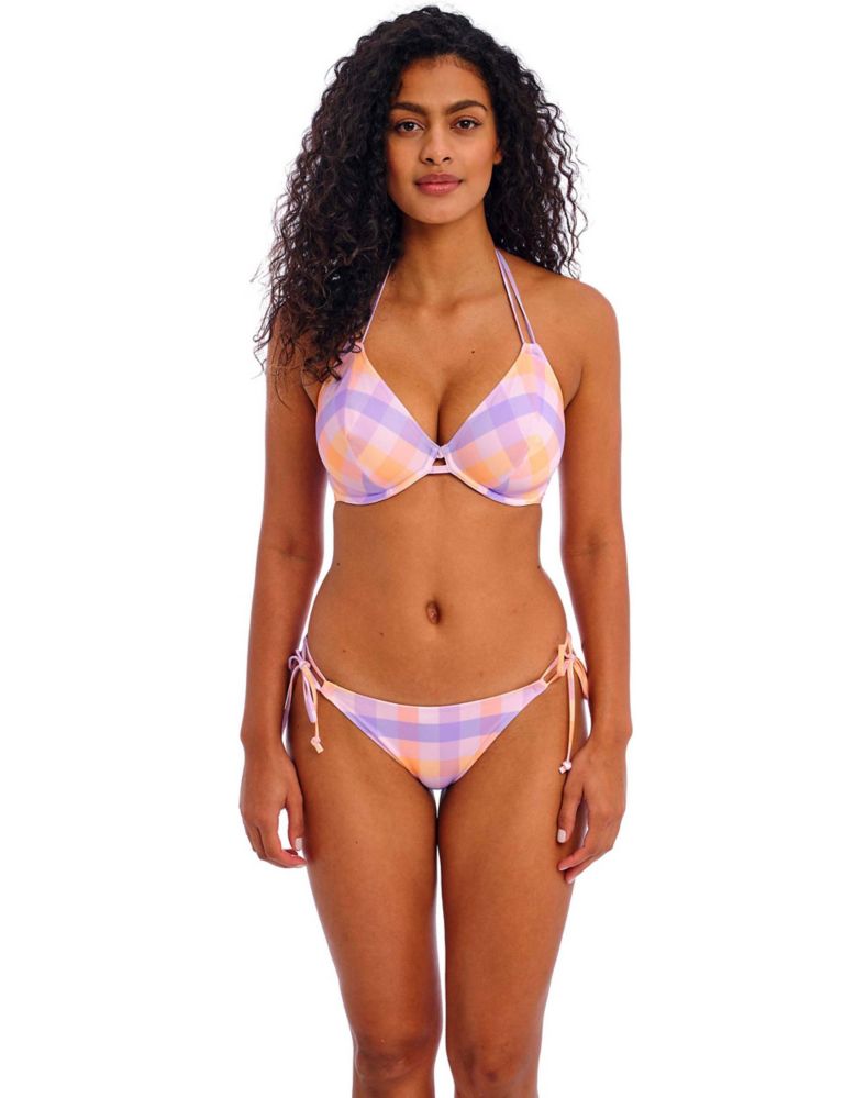 Harbour Island Checked Wired Plunge Bikini Top 4 of 6
