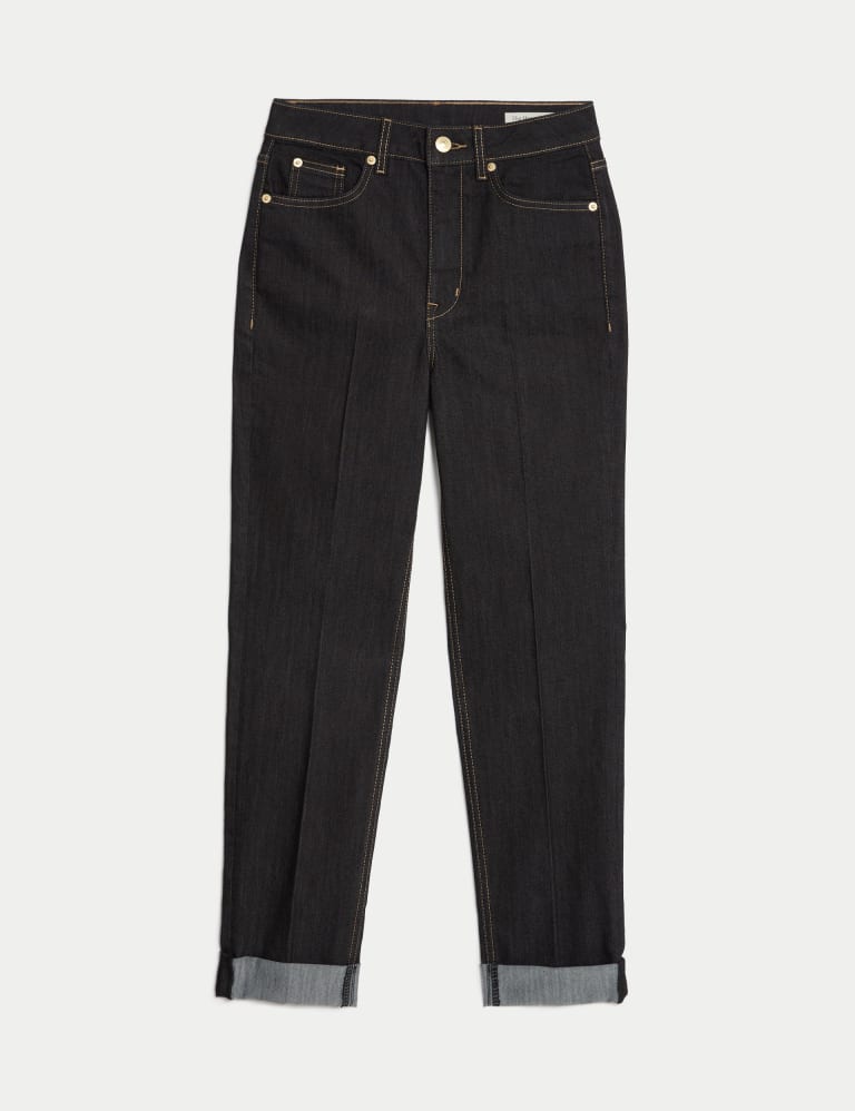 Marks & Spencer HIGH WAISTED - Jeggings - black denim/schwarz