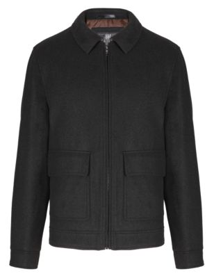Harrington Jacket with Wool Image 2 of 5
