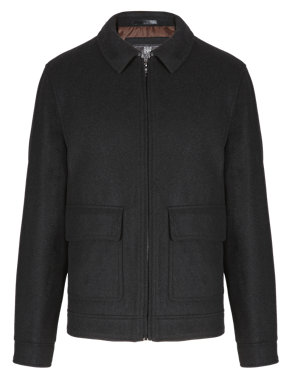 Harrington Jacket with Wool Image 2 of 5