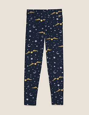 Harry Potter™ Cotton Golden Snitch Leggings (6-16 Yrs) Image 2 of 6