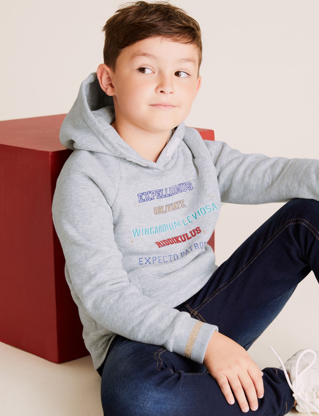 Harry Potter™ Cotton Spells Slogan Hoodie (6-16 Yrs) | M&S Collection | M&S