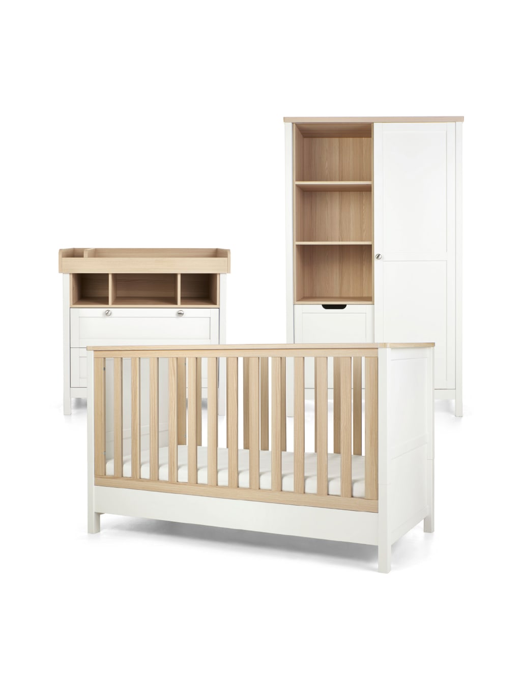 Harwell 3 Piece Cotbed Range with Dresser and Wardrobe Mamas