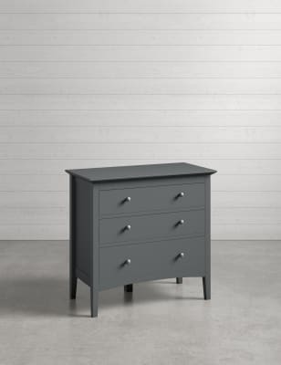 Hastings Dark Grey 3 Drawer Chest M S