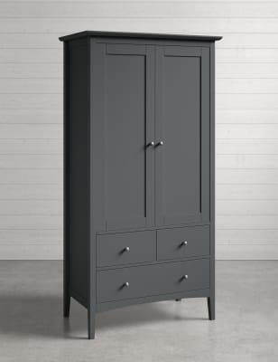 Hastings Dark Grey Double Wardrobe M S