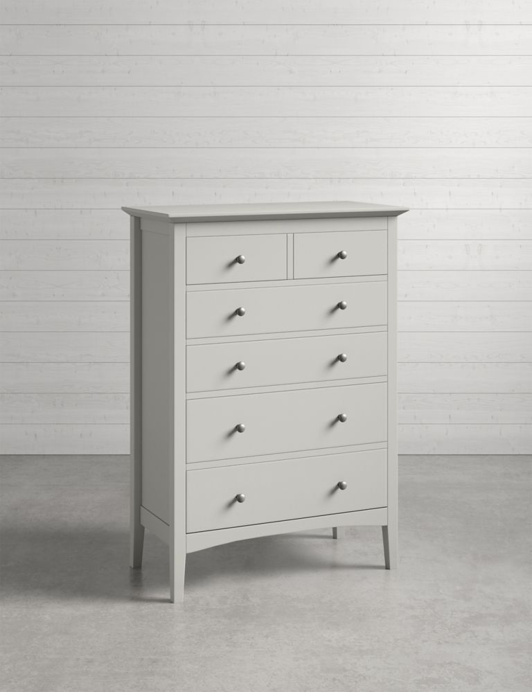 Hastings Grey 6 Drawer Chest 1 of 8