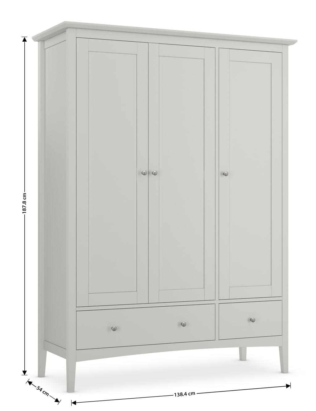 Hastings Grey Triple Wardrobe M&S