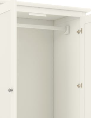 Hastings ivory shop double wardrobe