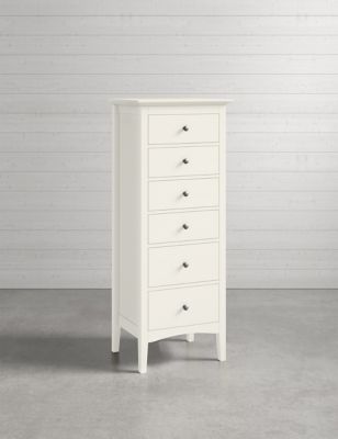 Hastings Ivory Tall 6 Drawer Chest M S