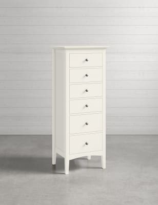 Hastings Ivory Tall 6 Drawer Chest M S