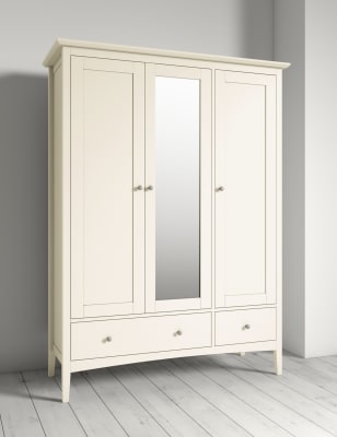 Hastings Ivory Triple Wardrobe With Mirror M S