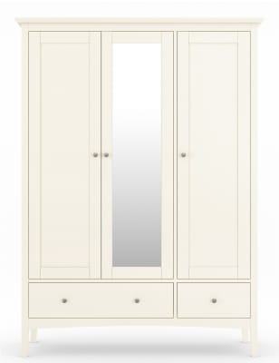 Hastings Ivory Triple Wardrobe With Mirror M S