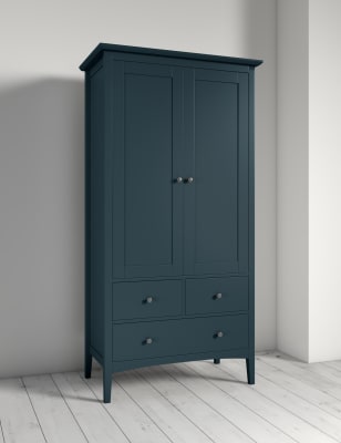Hastings Mid Blue Double Wardrobe M S