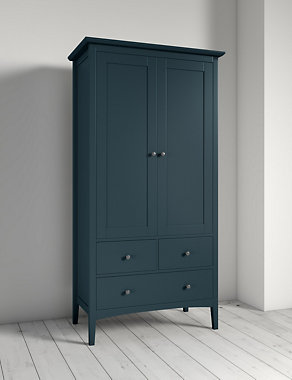 Hastings Mid-Blue Double Wardrobe Image 2 of 7