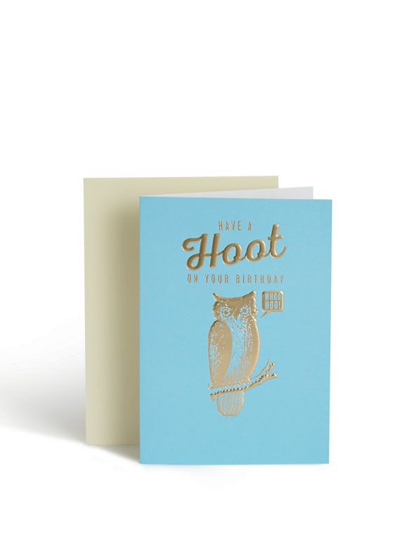 Have A Hoot Owl Birthday Card Image 1 of 2