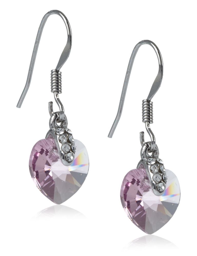 Heart Drop Earrings MADE WITH SWAROVSKI® ELEMENTS 1 of 2