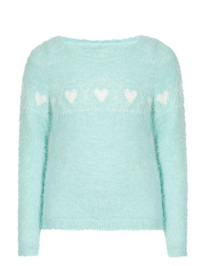 Heart Fluffy Jumper (5-14 Years) Image 2 of 3
