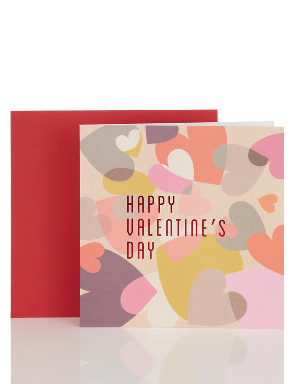 Heart Patterned Valentine's Day Card Image 1 of 2