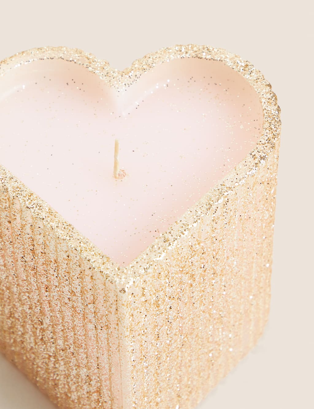 Heart Pillar Light Up Candle M&S Collection M&S