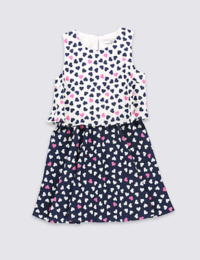 Heart Print 2 in 1 Dress (5-14 Years) Image 2 of 3