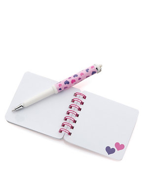 Heart Print Notebook & Pen Set Image 2 of 3