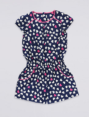 Heart Print Playsuit (5-14 Years) Image 2 of 3