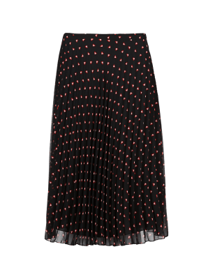 Pleated midi skirt 2025 marks and spencer