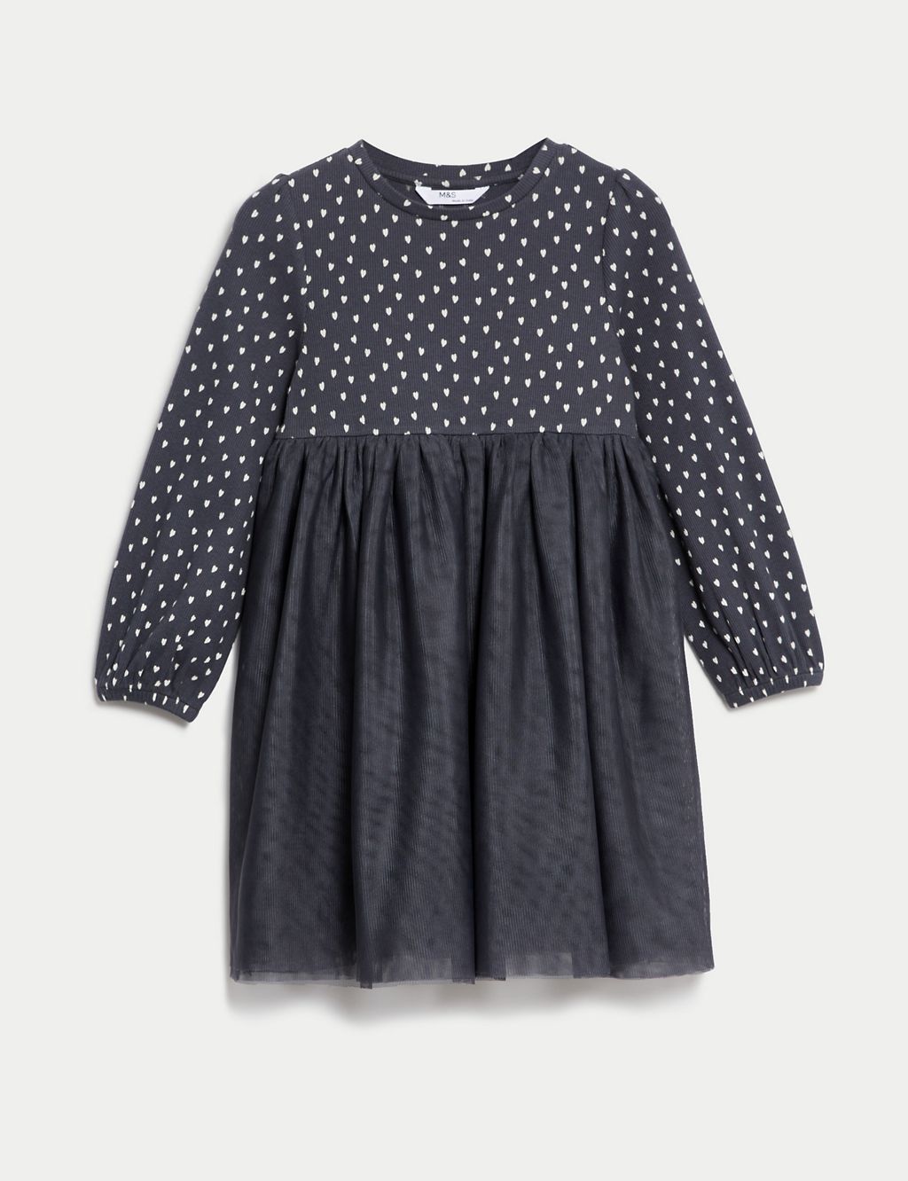 Heart Print Tulle Dress (2-8 Yrs) 1 of 4
