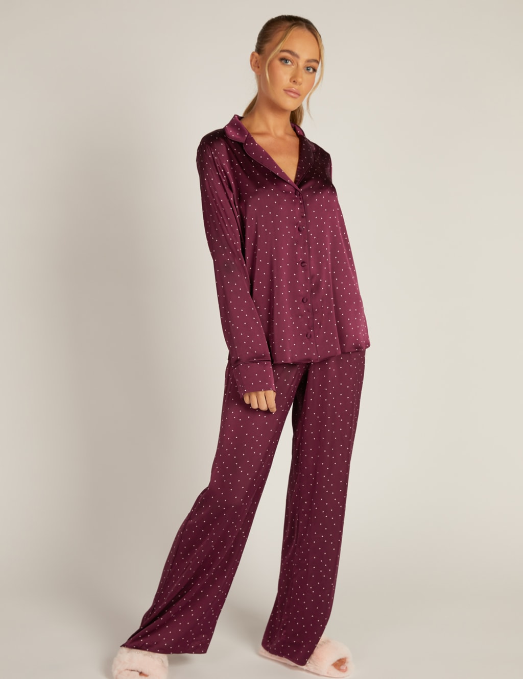 Satin best sale revere pyjamas