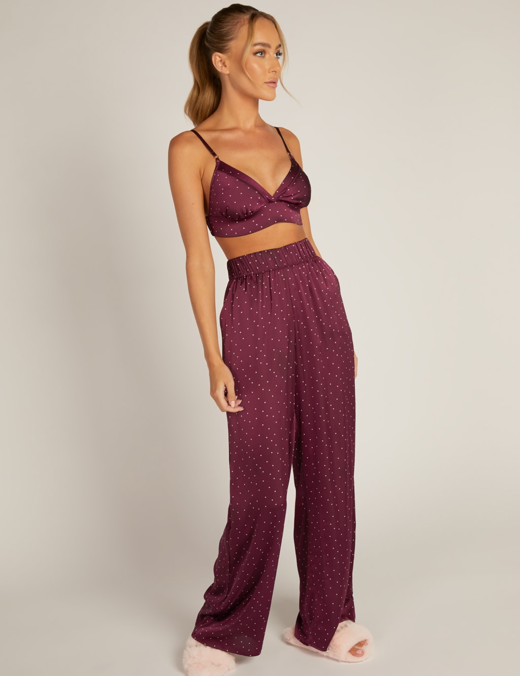 Wide leg outlet pyjama trousers