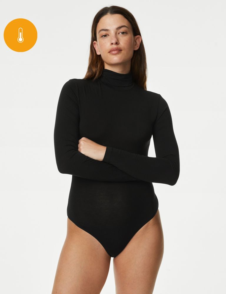 Long Sleeve Bodysuit For Women Zip Up Bodysuit Mock Turtleneck Bodysui –  UNEQUE SELLERS
