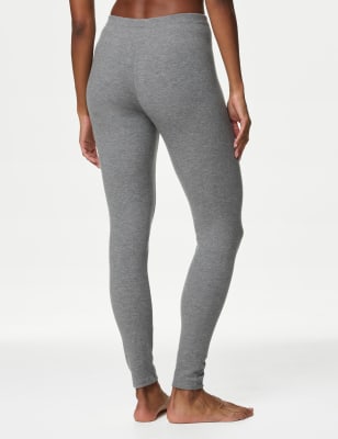 Gray Fleece Thermal High Waist Thick Maternity Leggings For Women