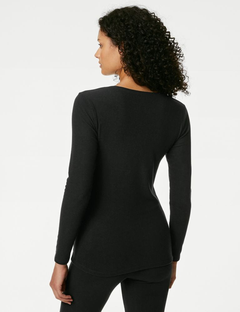 EX Marks and Spencer Womens Heatgen Light Thermal Tops Long Sleeve M&S  Ladies Fleece Lined Underwear T Shirt UK 6-22 (12, Black) : :  Fashion