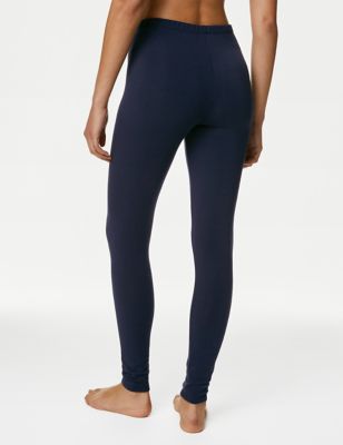 Buy Marks & Spencer Women Navy Blue Solid Knitted Thermal Leggings