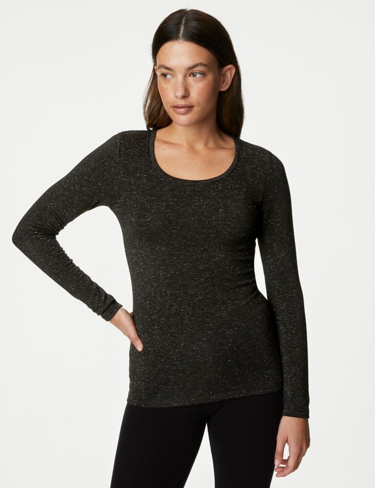 Heatgen™ Medium Thermal Long Sleeve Sparkle Top, M&S Collection, M&S