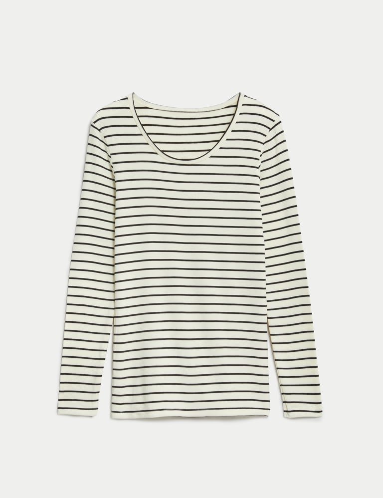 Striped thermal top discount