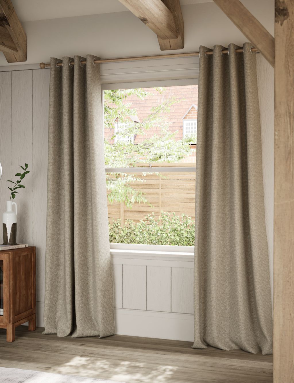 Heavyweight Woven Eyelet Blackout Curtains 2 of 6