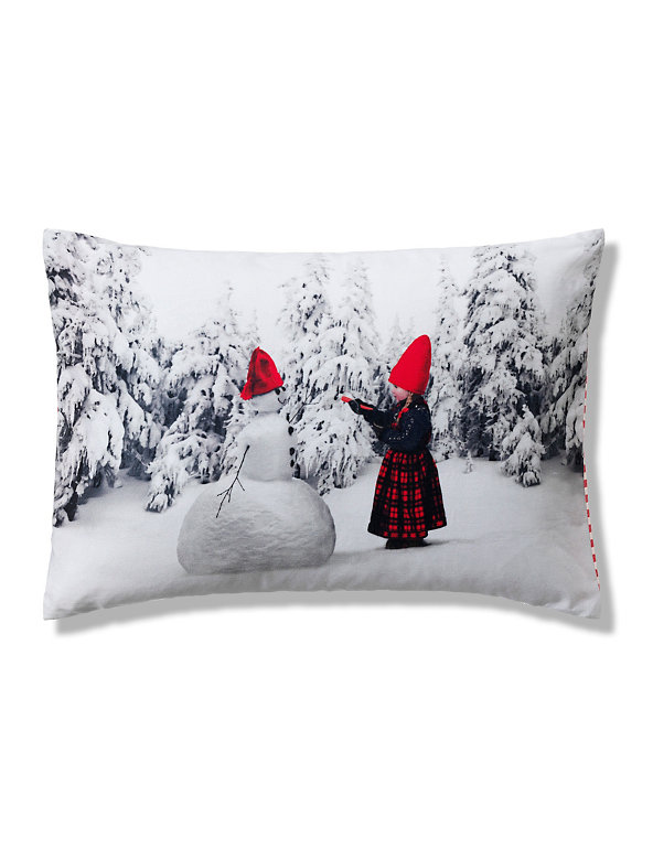 Heidi & Snowman Cushion Image 1 of 2