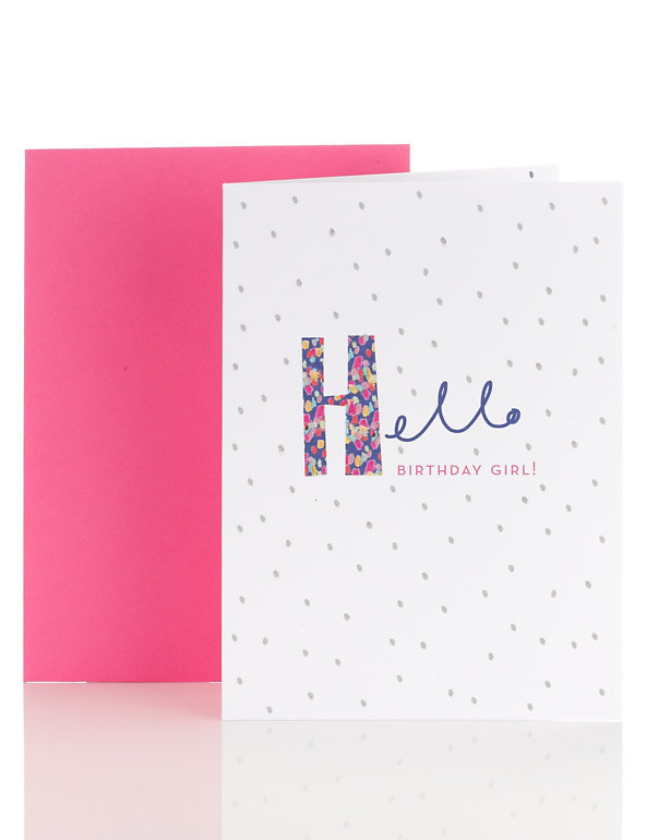 Hello Birthday Girl Card | M&S